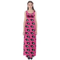 Eyes Dark Pink Empire Waist Maxi Dress by snowwhitegirl