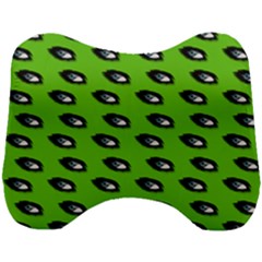 Eyes Green Head Support Cushion by snowwhitegirl