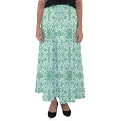 Ornamental Green Flared Maxi Skirt by snowwhitegirl