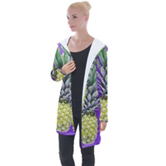 Pineapple Purple Longline Hooded Cardigan by snowwhitegirl