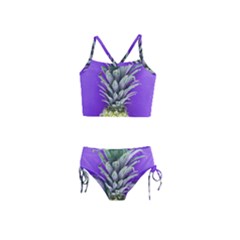 Pineapple Purple Girls  Tankini Swimsuit by snowwhitegirl