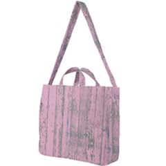 Old Pink Wood Wall Square Shoulder Tote Bag by snowwhitegirl