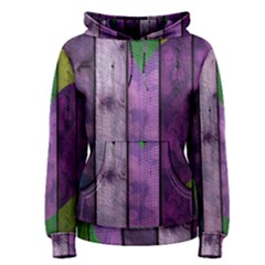 Wood Wall Heart Purple Green Women s Pullover Hoodie by snowwhitegirl