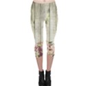 Floral Wood Wall Capri Leggings  View1