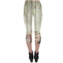 Floral Wood Wall Capri Leggings  View2