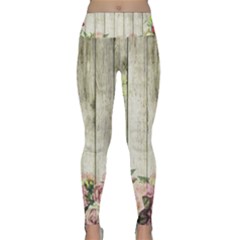 Floral Wood Wall Lightweight Velour Classic Yoga Leggings by snowwhitegirl