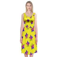 Ombre Glitter  Star Pattern Midi Sleeveless Dress by snowwhitegirl