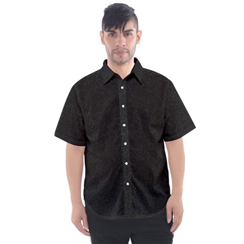 Black Glitter Men s Short Sleeve Shirt by snowwhitegirl