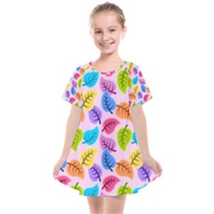 Colorful Leaves Kids  Smock Dress by snowwhitegirl