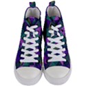 Blue Geometric Women s Mid-Top Canvas Sneakers View1