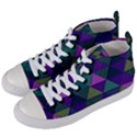 Blue Geometric Women s Mid-Top Canvas Sneakers View2