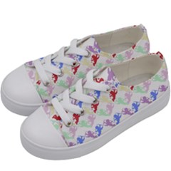 Colorful Cherubs White Kids  Low Top Canvas Sneakers by snowwhitegirl