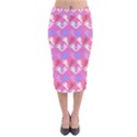 Colorful Cherubs Pink Velvet Midi Pencil Skirt View1