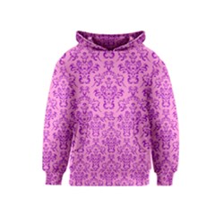 Victorian Paisley Pink Kids  Pullover Hoodie by snowwhitegirl