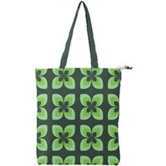 Retro Flower Green Double Zip Up Tote Bag by snowwhitegirl