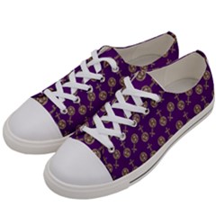 Victorian Crosses Purple Women s Low Top Canvas Sneakers by snowwhitegirl