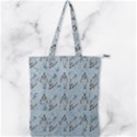 Skeleton Blue Background Double Zip Up Tote Bag View1