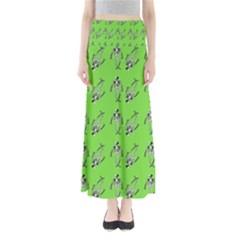 Skeleton Green Full Length Maxi Skirt by snowwhitegirl