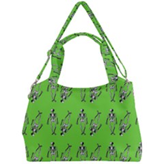 Skeleton Green Double Compartment Shoulder Bag by snowwhitegirl