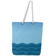 Making Waves Full Print Rope Handle Tote (large) by WensdaiAmbrose