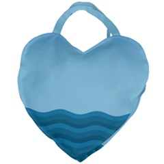 Making Waves Giant Heart Shaped Tote by WensdaiAmbrose