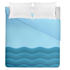 Making Waves Duvet Cover Double Side (queen Size) by WensdaiAmbrose