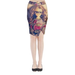 Eating Sushi Midi Wrap Pencil Skirt by snowwhitegirl