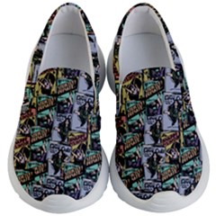 Comic Books Pattern Kids  Lightweight Slip Ons by snowwhitegirl