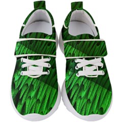 Fractal Rendering Background Green Kids  Velcro Strap Shoes by Pakrebo