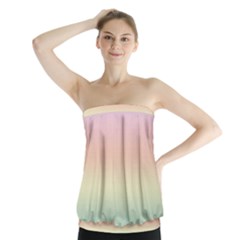 Balmy Pastel Seashore Strapless Top by retrotoomoderndesigns