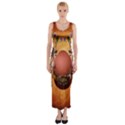 Wonderful Steampunk Easter Egg With Flowers Fitted Maxi Dress View1