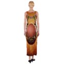 Wonderful Steampunk Easter Egg With Flowers Fitted Maxi Dress View2