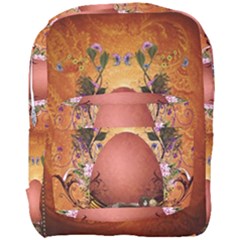 Wonderful Steampunk Easter Egg With Flowers Full Print Backpack by FantasyWorld7