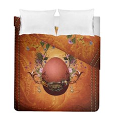 Wonderful Steampunk Easter Egg With Flowers Duvet Cover Double Side (full/ Double Size) by FantasyWorld7