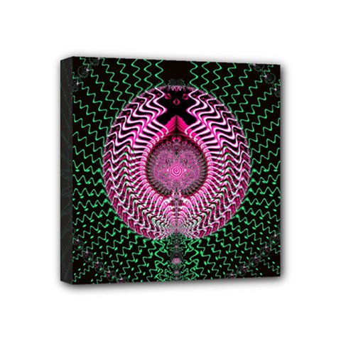 Fractal Traditional Fractal Hypnotic Mini Canvas 4  X 4  (stretched) by Pakrebo