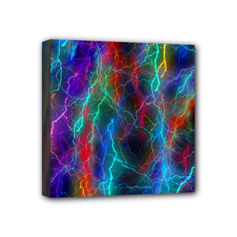 Wizzard Flashes Pattern Abstract Mini Canvas 4  X 4  (stretched) by Pakrebo