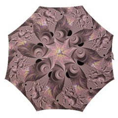 Fractal Tender Rose Cream Straight Umbrellas by Pakrebo