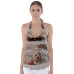 Cockapoo In Dog s Bed Babydoll Tankini Top by pauchesstore