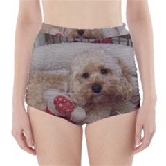 Cockapoo In Dog s Bed High-waisted Bikini Bottoms by pauchesstore