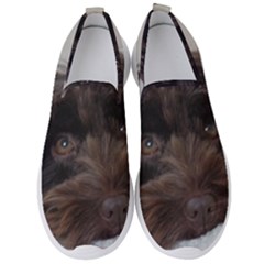 Laying In Dog Bed Men s Slip On Sneakers by pauchesstore