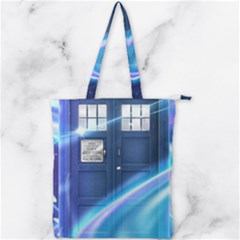 Tardis Space Double Zip Up Tote Bag by Sudhe