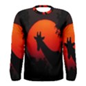 Giraffe Animal Africa Sunset Men s Long Sleeve Tee View1