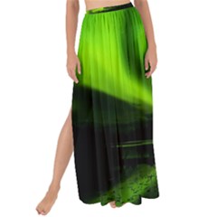 Aurora Borealis Northern Lights Sky Maxi Chiffon Tie-up Sarong by Sudhe