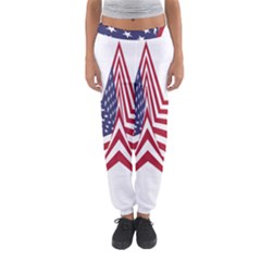 A Star With An American Flag Pattern Women s Jogger Sweatpants by Sudhe