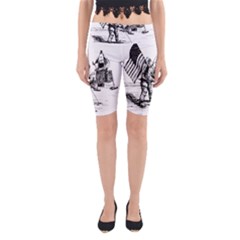 Apollo Moon Landing Nasa Usa Yoga Cropped Leggings by Sudhe