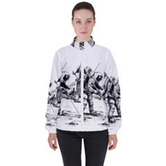 Apollo Moon Landing Nasa Usa High Neck Windbreaker (women) by Sudhe