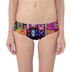 Abstract A Colorful Modern Illustration Classic Bikini Bottoms by Sudhe