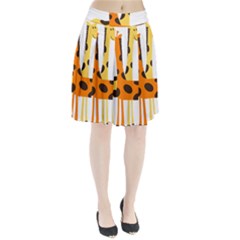 Giraffe Africa Safari Wildlife Pleated Skirt by Sudhe