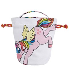 Unicorn Arociris Raimbow Magic Drawstring Bucket Bag by Sudhe