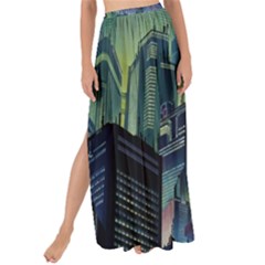 City Night Landmark Maxi Chiffon Tie-up Sarong by Sudhe